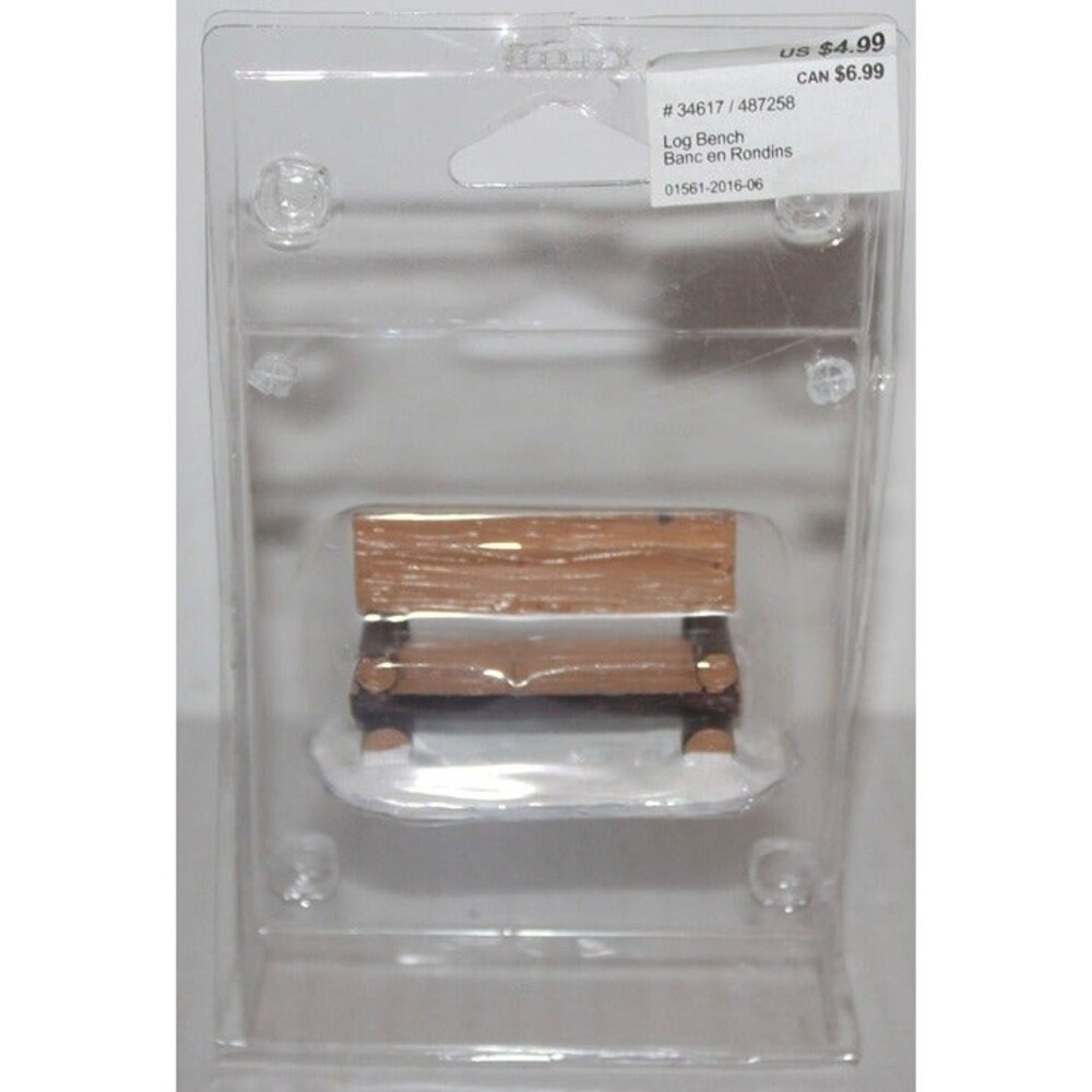 Lemax Log Bench Christmas Village Figurine # 34617